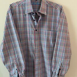 Alan Flusser Multicolor Plaid Dress Shirt